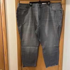Nine West Women’s Crop Straight Stretch Jeans New Gray Plus Size 30W